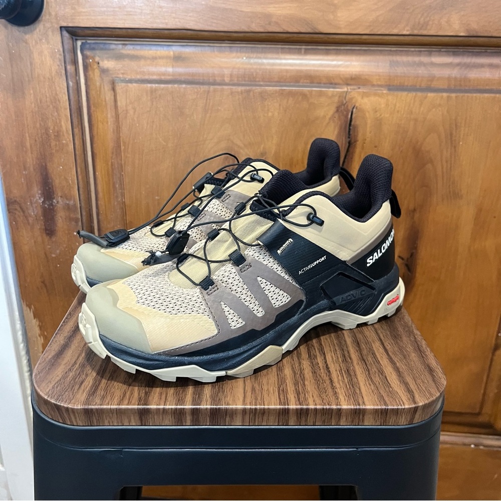 Salomon X Ultra 4 GTX Shoes Mens 8 Brown Lightweight Waterproof Trail Hiking